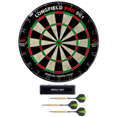 Dartbord Longfield professional 45.5 cm met 3x goede kwaliteit dartpijltjes 10229248