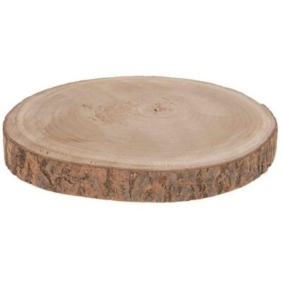 Decoratie boomstam schijf Paulownia hout 30 cm 10147529