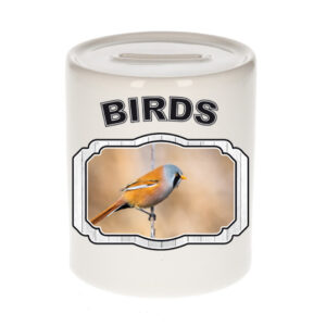 Dieren baardmannetje vogel spaarpot - birds/ vogels spaarpotten kinderen 9 cm 10257102