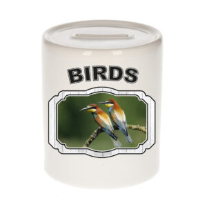 Dieren bijeneter vogel spaarpot - birds/ vogels spaarpotten kinderen 9 cm 10250760