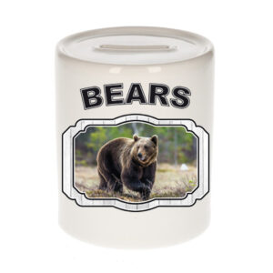 Dieren bruine beer spaarpot - bears/ beren spaarpotten kinderen 9 cm 10257130