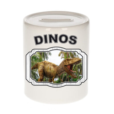 Dieren brullende t-rex dinosaurus spaarpot - dinosaurs/ dinosaurussen spaarpotten kinderen 9 cm 10257138