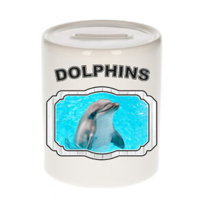 Dieren dolfijn spaarpot - dolphins/ dolfijnen spaarpotten kinderen 9 cm 10250735