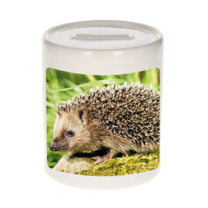 Dieren foto spaarpot egel 9 cm - egels spaarpotten jongens en meisjes 10257194