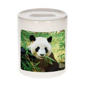 Dieren foto spaarpot panda 9 cm - pandaberen spaarpotten jongens en meisjes 10250823