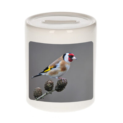 Dieren foto spaarpot putter vogel 9 cm - vogels spaarpotten jongens en meisjes 10250788