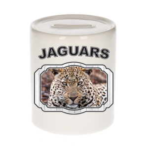 Dieren gevlekte jaguar spaarpot - jaguars/ jaguars spaarpotten kinderen 9 cm 10257144