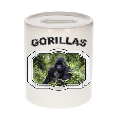 Dieren gorilla spaarpot - gorillas/ gorilla apen spaarpotten kinderen 9 cm 10250748