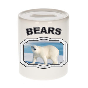 Dieren grote ijsbeer spaarpot - bears/ ijsberen spaarpotten kinderen 9 cm 10257134