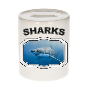 Dieren haai spaarpot - sharks/ haaien spaarpotten kinderen 9 cm 10250746