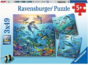 Dieren in de Oceaan Puzzel (3 x 49 stukjes) 28479784409