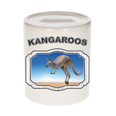 Dieren kangoeroe spaarpot - kangaroos/ kangoeroes spaarpotten kinderen 9 cm 10257100