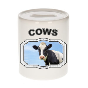 Dieren koe spaarpot - cows/ koeien spaarpotten kinderen 9 cm 10250767