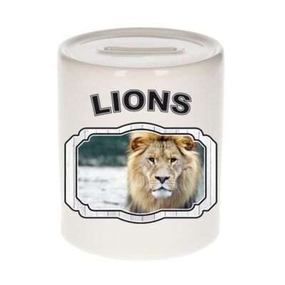 Dieren leeuw spaarpot - lions/ leeuwen spaarpotten kinderen 9 cm 10257145