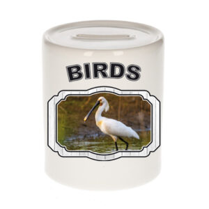 Dieren lepelaar vogel spaarpot - birds/ vogels spaarpotten kinderen 9 cm 10257129