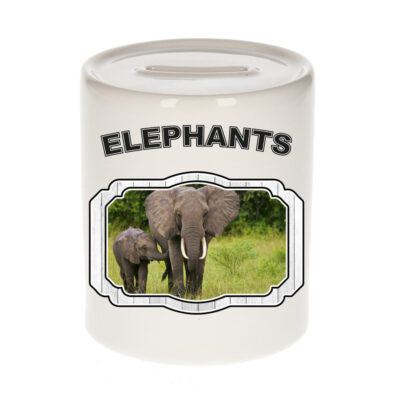 Dieren olifant spaarpot - elephants/ olifanten spaarpotten kinderen 9 cm 10250727