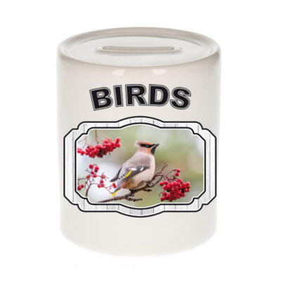 Dieren pestvogel spaarpot - birds/ vogels spaarpotten kinderen 9 cm 10257118