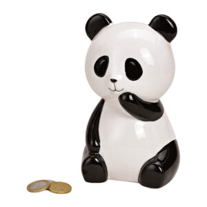 Dieren spaarpot zwarte/witte panda 15 cm 10204795