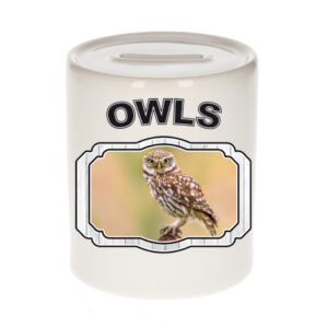 Dieren steenuil spaarpot - owls/ uilen spaarpotten kinderen 9 cm 10257096