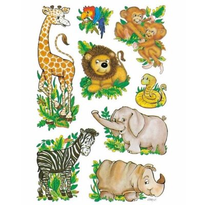 Dieren stickers dierentuin vriendje rassen 3 stuks 10095502