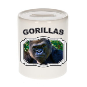 Dieren stoere gorilla spaarpot - gorillas/ gorilla apen spaarpotten kinderen 9 cm 10257103