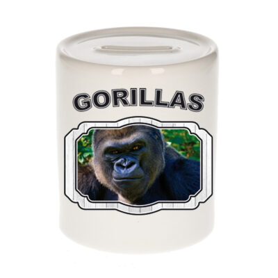 Dieren stoere gorilla spaarpot - gorillas/ gorilla apen spaarpotten kinderen 9 cm 10257103