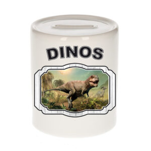 Dieren stoere t-rex dinosaurus spaarpot - dinosaurs/ dinosaurussen spaarpotten kinderen 9 cm 10257111