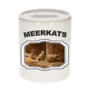 Dieren stokstaartje spaarpot - meerkats/ stokstaartjes spaarpotten kinderen 9 cm 10250768