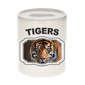 Dieren tijger spaarpot - tigers/ tijgers spaarpotten kinderen 9 cm 10250726