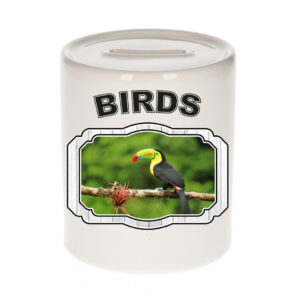 Dieren toekan spaarpot - birds/ toekans spaarpotten kinderen 9 cm 10250743