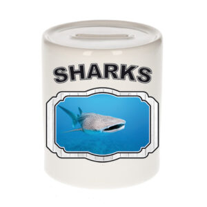 Dieren walvishaai spaarpot - sharks/ haaien spaarpotten kinderen 9 cm 10257115