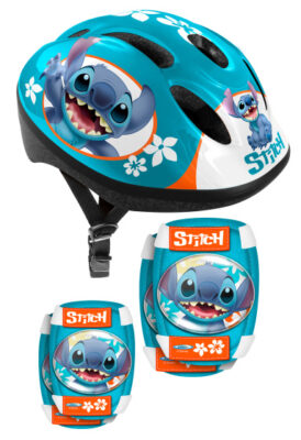 Disney Stitch 5 delige Skatebescherming 52 56 cm Petrolblauw maat S/M 1024775