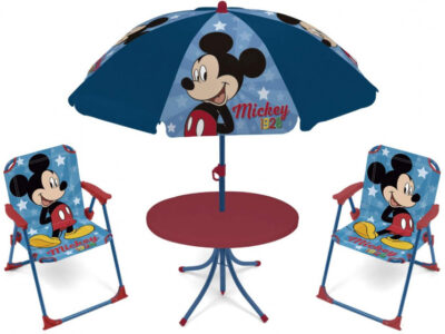 Disney tuinset met parasol Mickey Mouse blauw 4 delig 493345