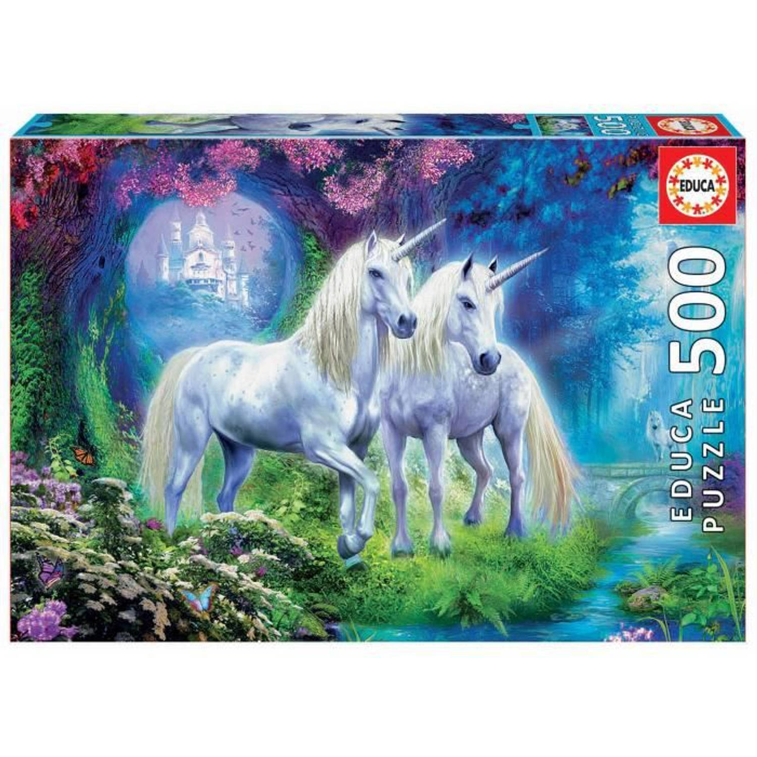 EDUCA 500 Pieces Puzzle - Unicorns In The Forest 3362997