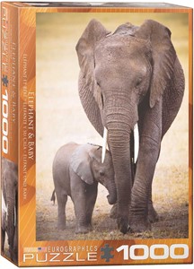 Elephant & Baby Puzzel (1000 stukjes) 27654358671