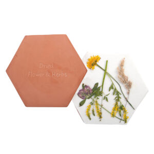 Esschert Design magnetron bloemen/bladeren/kruidenpers - terracotta - 19.5 x 17 x 3.5 cm 10432649