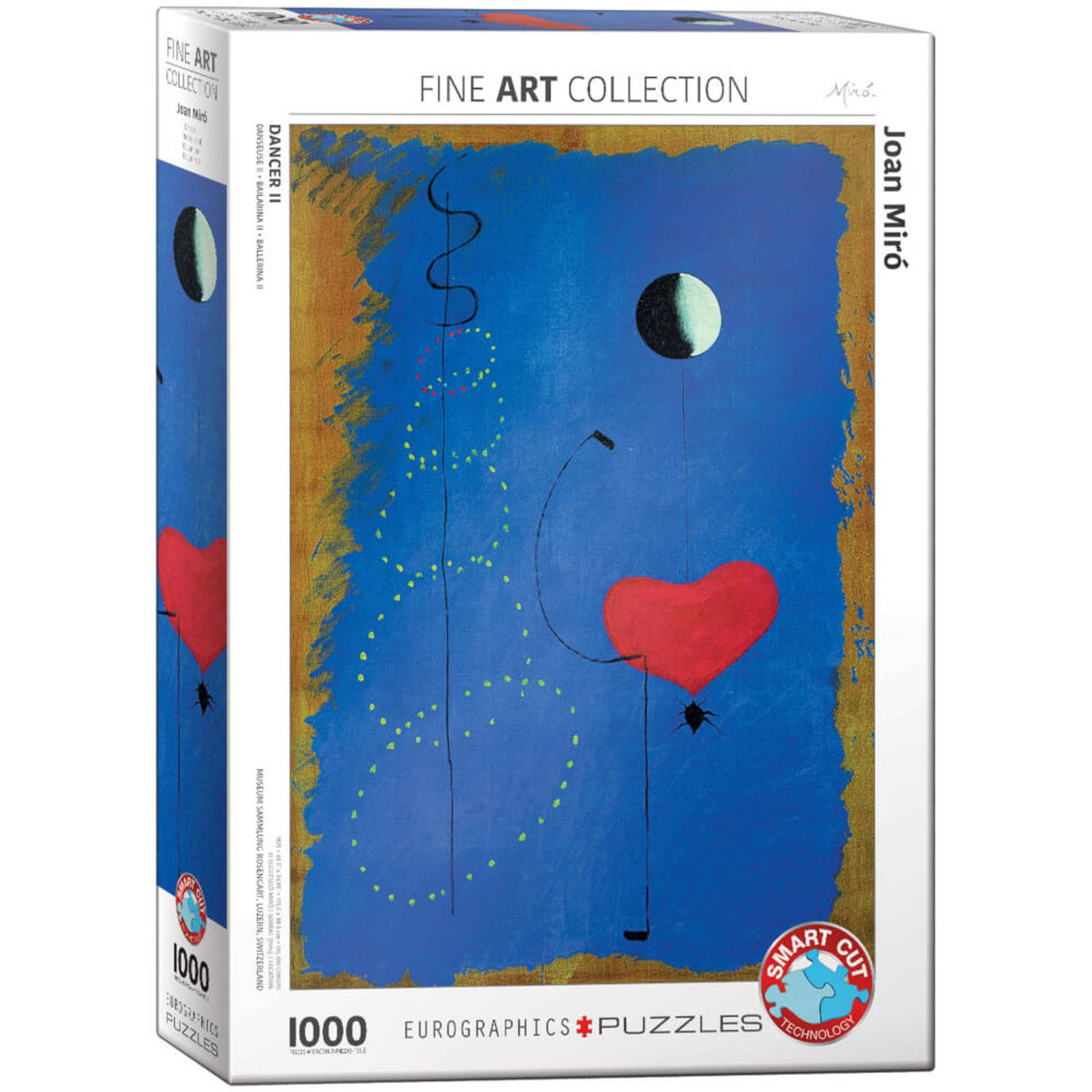 Eurographics puzzel Dancer II - Joan Miro - 1000 stukjes 3986062