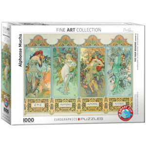 Eurographics puzzel Four Seasons - Alphonse Mucha - 1000 stukjes 3985862