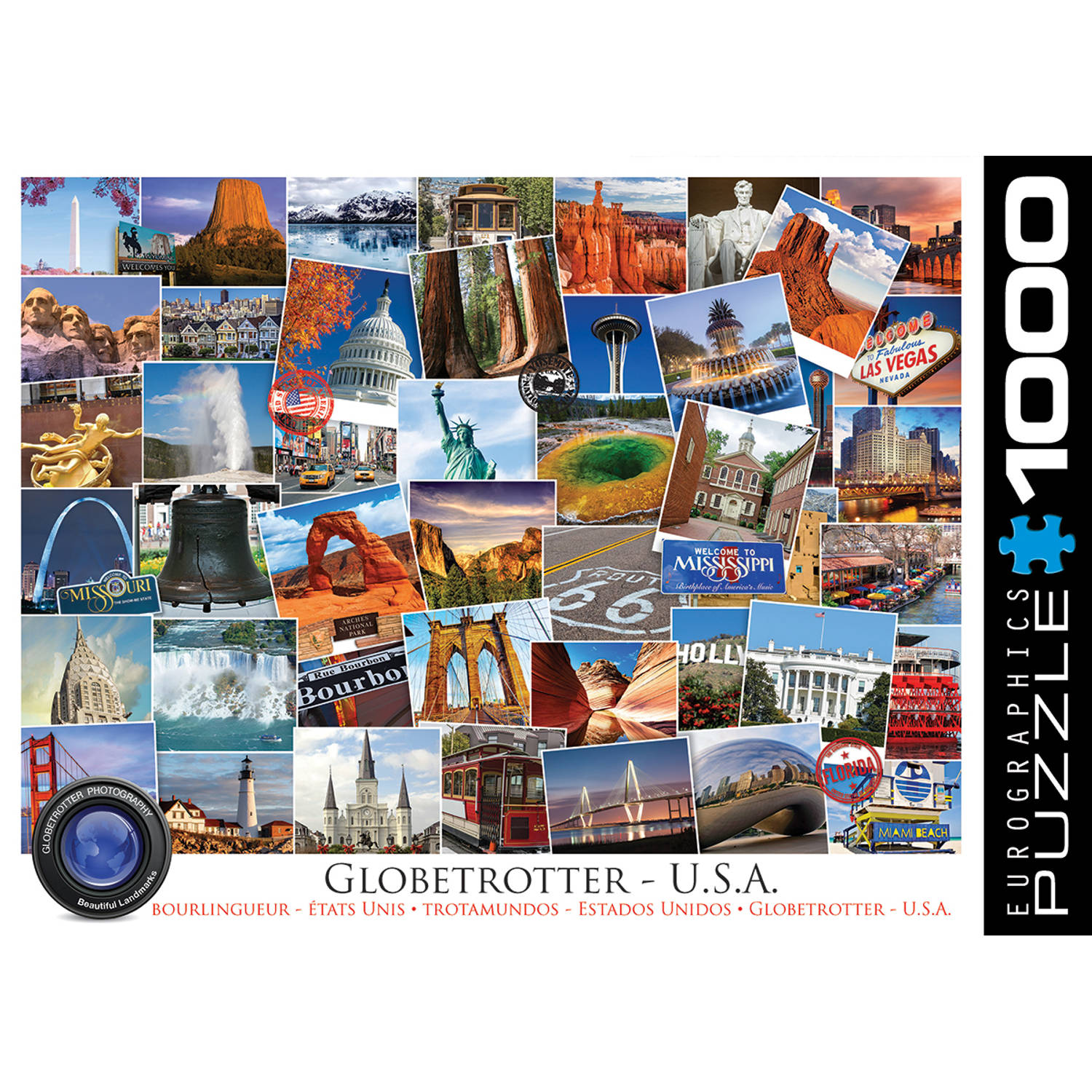 Eurographics puzzel Globetrotter USA - 1000 stukjes 3986167