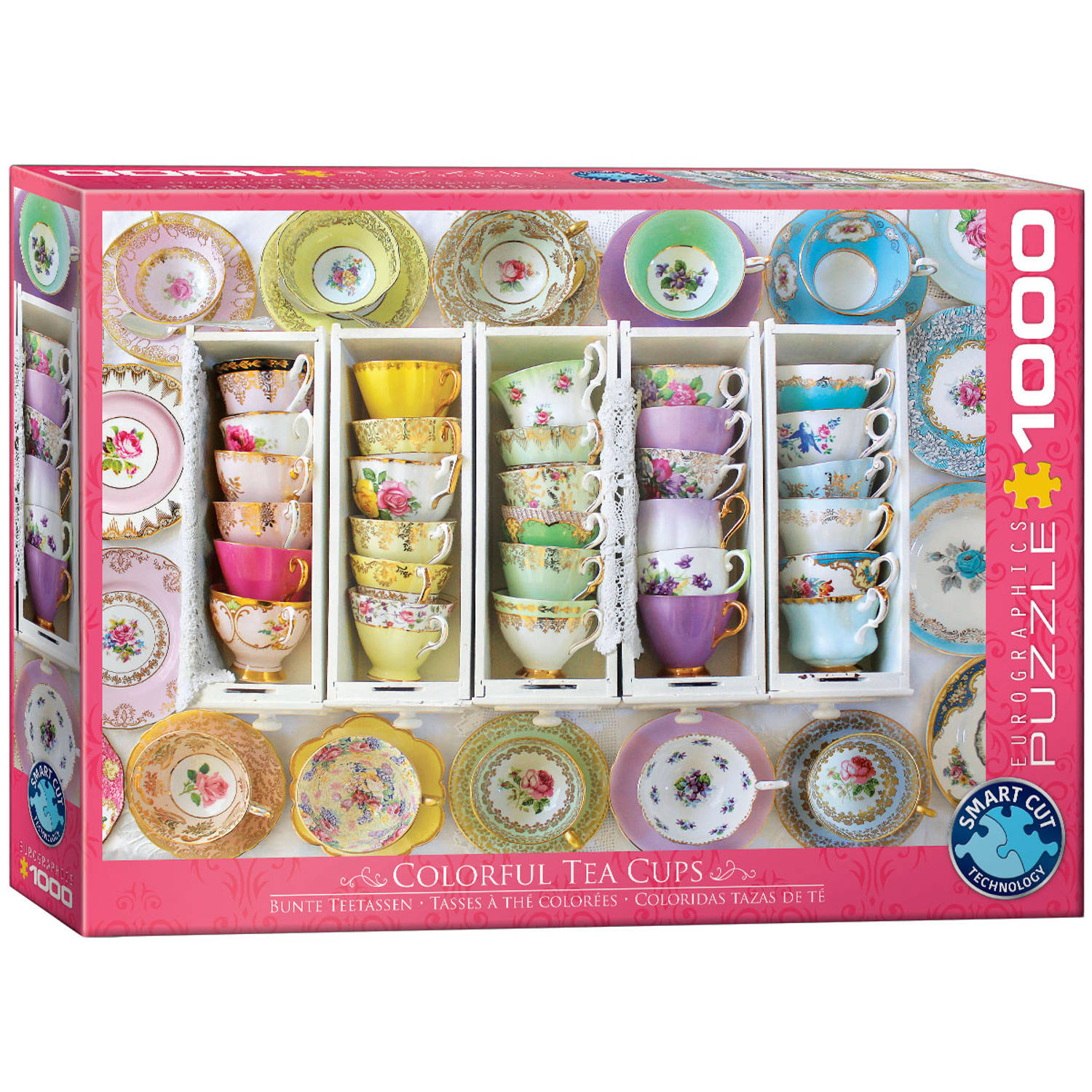 Eurographics puzzel Tea Cups Boxes - 1000 stukjes 3985976