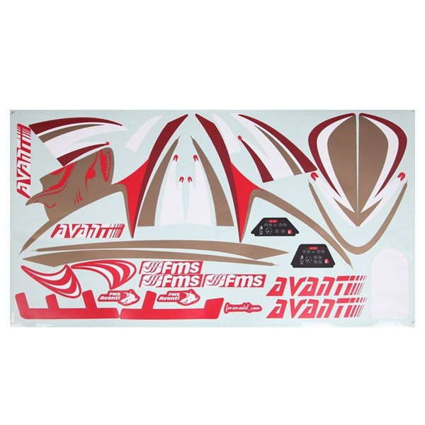 FMS - Avanti Decal Sheet (FMSPX113RED) 61418