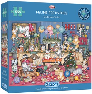 Feline Festivities Puzzel (1000 stukjes) 36196456355