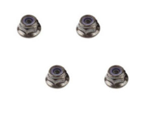 Flange Lock Nut M4 Black (4pcs) (AR708001) 10966