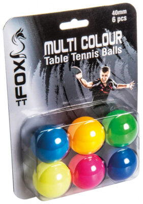 Fox TT tafeltennisballen Multi Colour 40 mm 6 stuks 447924