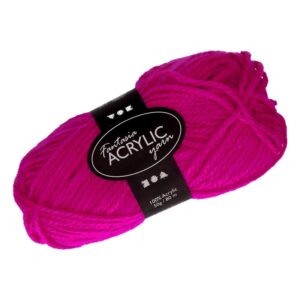 Fuchsia acryl 3-draads garen 80 meter 10088104