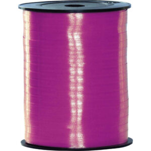 Fuchsia roze sier cadeau lint 500 meter x 5 milimeter breed 10033744