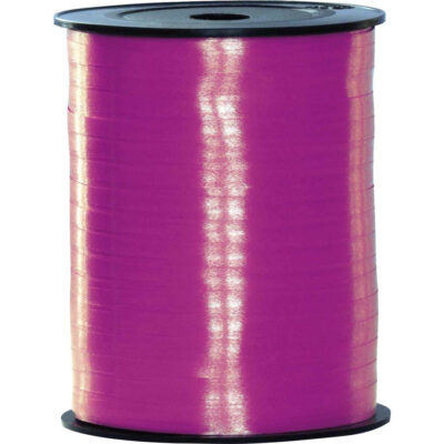 Fuchsia roze sier cadeau lint 500 meter x 5 milimeter breed 10033744