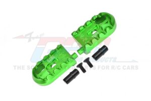 GPM - Aluminium 7075-T6 Motorcycle Foot Pegs Set - Groen - Losi 1/4 Promoto-MX 38657