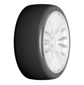 GRP GT T04 Slick - XM4 Ultra Medium - Mounted on New Rigid White Wheel - 1 Pair 36532