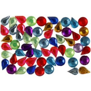 Gekleurde plak diamantjes 5mm 30x stuks 10073368